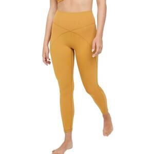 Offline by Aerie Goals High Waisted Ribbed Legging - Yellow NWT Size XL